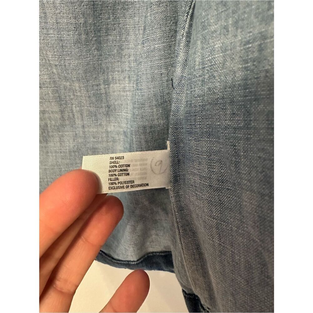 Gap Quilted Denim Blue Women’s Puffer Vest - Picture 7 of 8